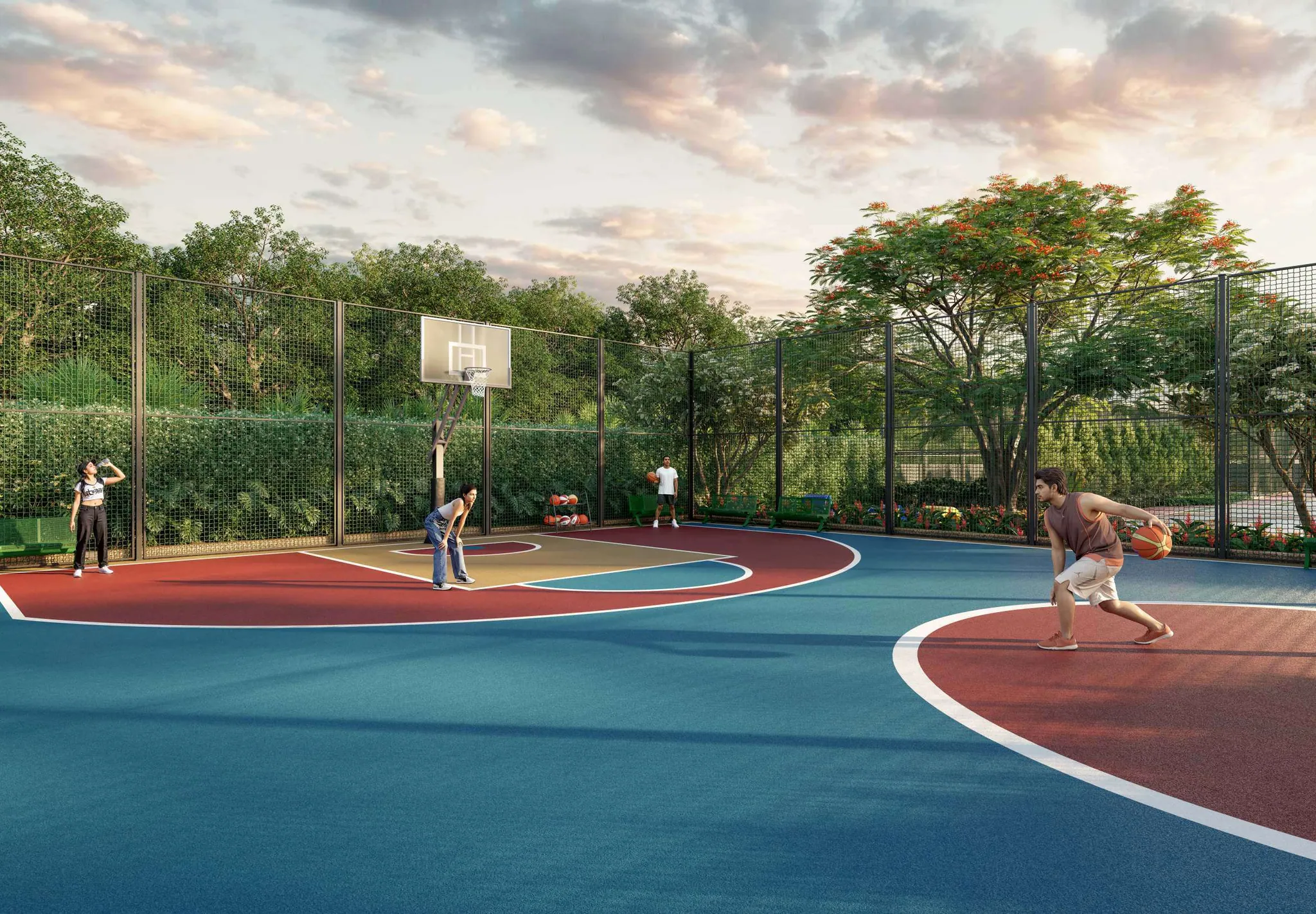 Half Basketball Court — Shoot & score